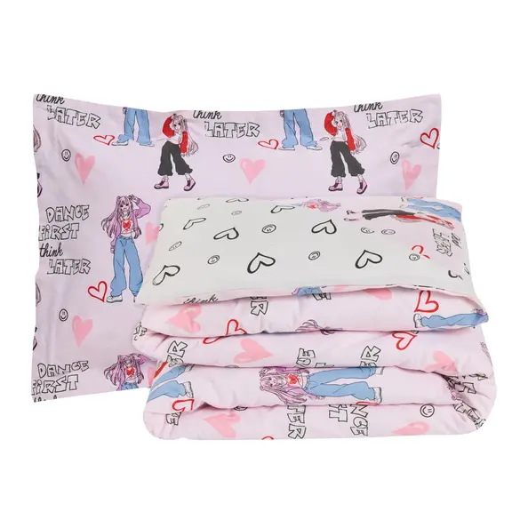 Das Kids σετ Σεντονια Μονα 4940 Grey, Pink