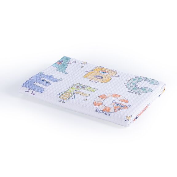 ΒΡΕΦΙΚΗ ΚΟΥΒΕΡΤΑ ΠΙΚΕ AΓΚΑΛΙΑΣ ALPHABET MONSTER 80X110 NEF-NEF HOMEWARE