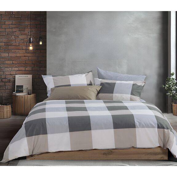 ΣΕΤ ΣΕΝΤΟΝΙΑ ΒΑΜΒΑΚΕΡΑ ΔΙΠΛΑ CASUAL CHECK 200Χ270 NEF-NEF HOMEWARE