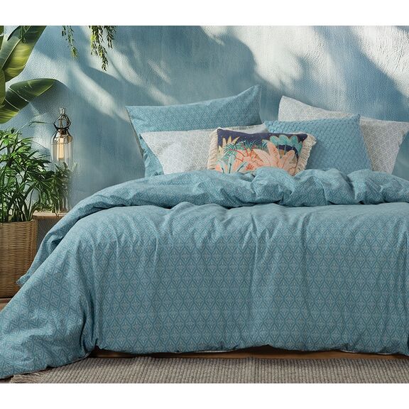 ΣΕΤ ΣΕΝΤΟΝΙΑ ΒΑΜΒΑΚΕΡΑ ΔΙΠΛΑ SORENTO BLUE 200X270 NEF-NEF HOMEWARE