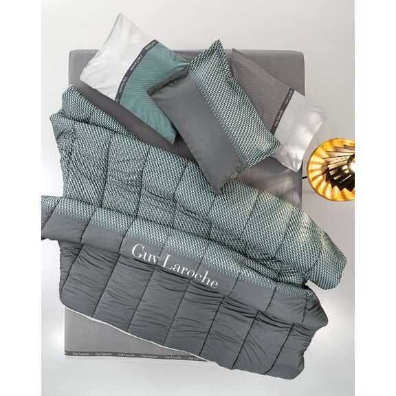 Παπλωματοθήκη Dallas Aqua 225x245 guy Laroche Grey top Μicrosuede - Bottom Cotton