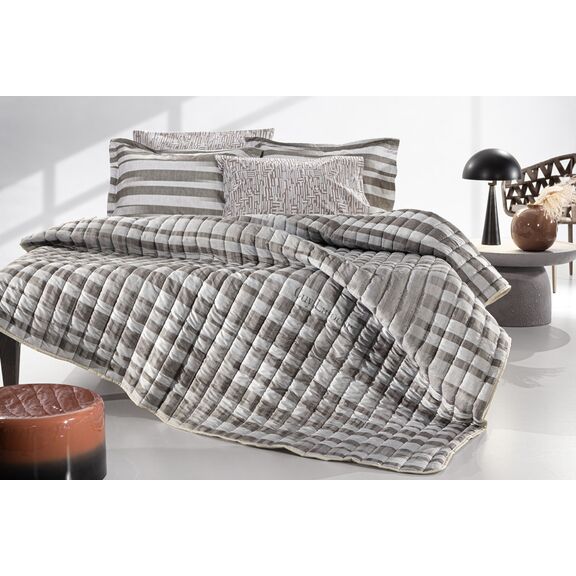 Κουβερλί Cuba Grey 220x240 guy Laroche  100% Microsuede