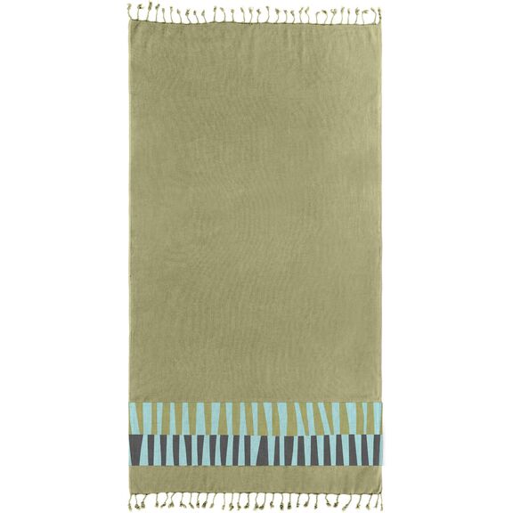 Πετσέτα Θαλάσσης - Παρεό Pestemal 23 Khaki 90x170 guy Laroche  100% Cotton
