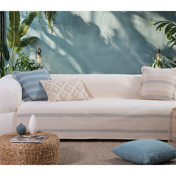 ΡΙΧΤΑΡΙ ΤΡΙΘΕΣΙΟΥ ΚΑΝΑΠΕ SPIRIT BLUE 180Χ300 NEF-NEF HOMEWARE