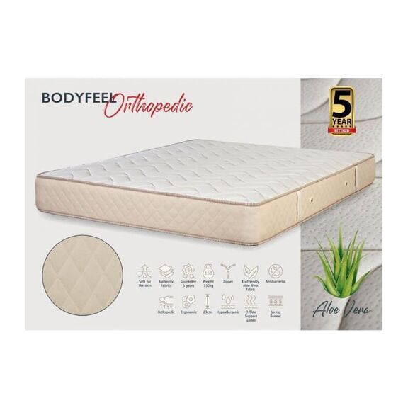 Στρώμα Ύπνου Μονό ks Strom Βodyfeel Orthopedic 90x190x23cm (Πλάτος έως 90cm) Aloe Vera
