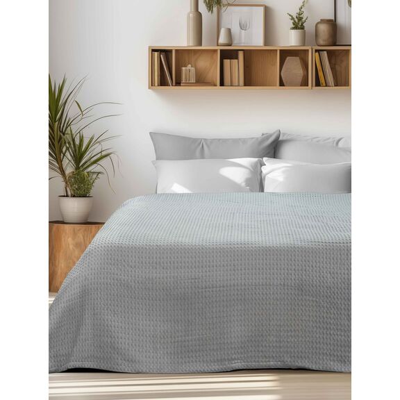 Κουβέρτα Πικέ Pikona Grey