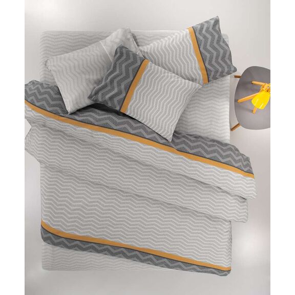 Σετ 3τμχ. Σεντόνια Domus Anthracite 165x265 guy Laroche  100% Cotton Percale