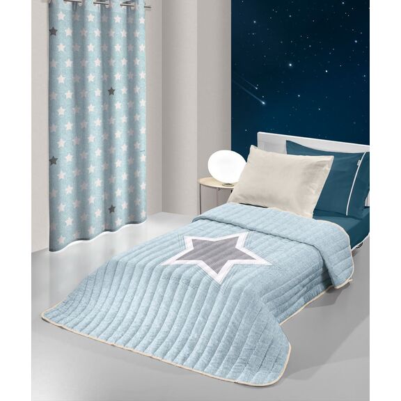 Κουβερλί Pirineo Blue 160x230 Saint Clair  100% Pol.- Microfiber