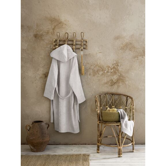 Μπουρνούζι με Κουκούλα zen - Large - oat Beige Nima Home