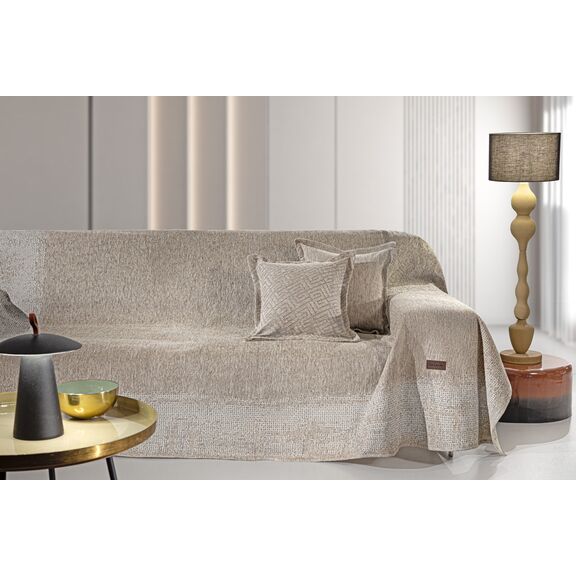 Ριχτάρι Καναπέ Stamp Sand (Διθέσιος) 180x250 guy Laroche  37% Cotton-21%polyester-42% Acrylic