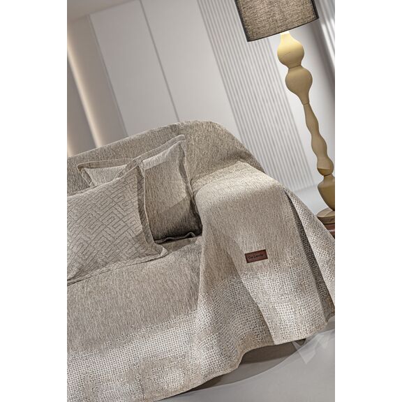 Ριχτάρι Καναπέ Stamp Sand (Διθέσιος) 180x250 guy Laroche  37% Cotton-21%polyester-42% Acrylic