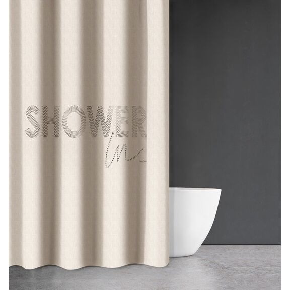 Κουρτίνα Μπάνιου Abstract des 111 με Κρίκους 180x200 Saint Clair  100% Polyester