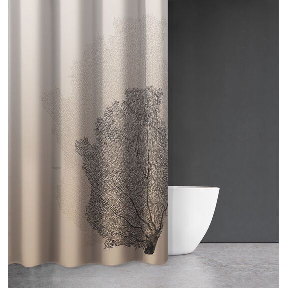 Κουρτίνα Μπάνιου Seawater des 621 Natural με Κρίκους 180x200 Saint Clair  100% Polyester