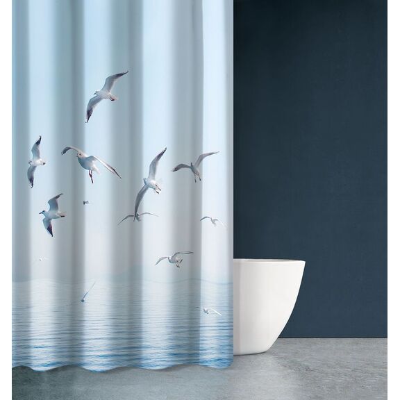 Κουρτίνα Μπάνιου Seawater des 611 με Κρίκους 180x200 Saint Clair  100% Polyester