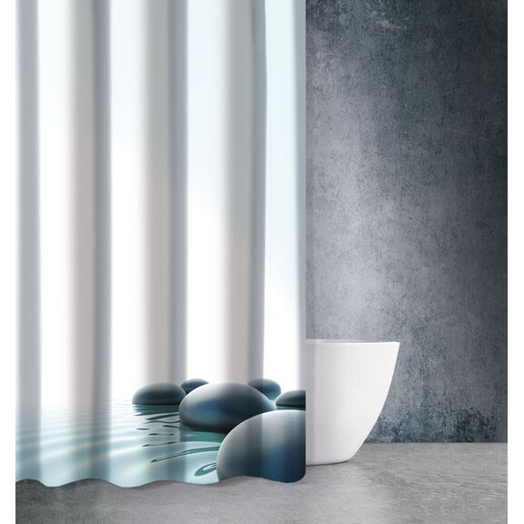 Κουρτίνα Μπάνιου zen Body des 809 με Κρίκους 180x200 Saint Clair  100% Polyester