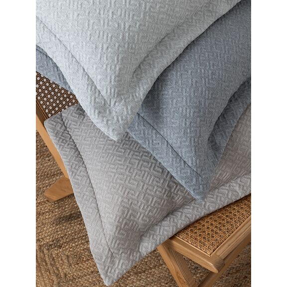 Ζεύγος Μαξιλαροθήκες Matelasse Oxford  50x70 zoe Silver