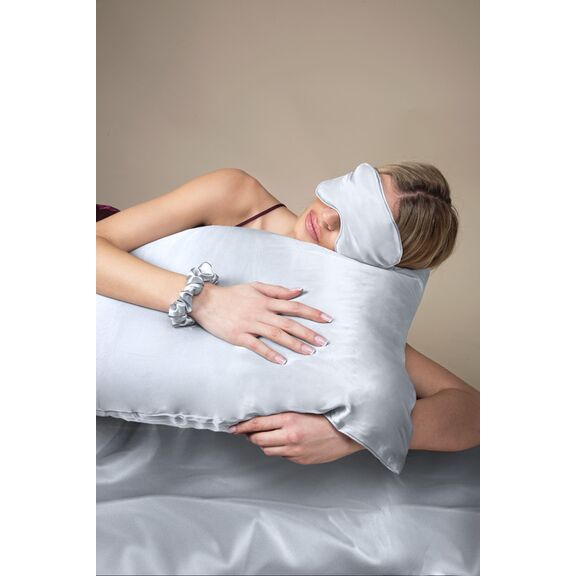 Μεταξωτή Μαξιλαροθήκη Beauty Sleep Silver 50x70 Feel and Touch  100% Mulberry Silk