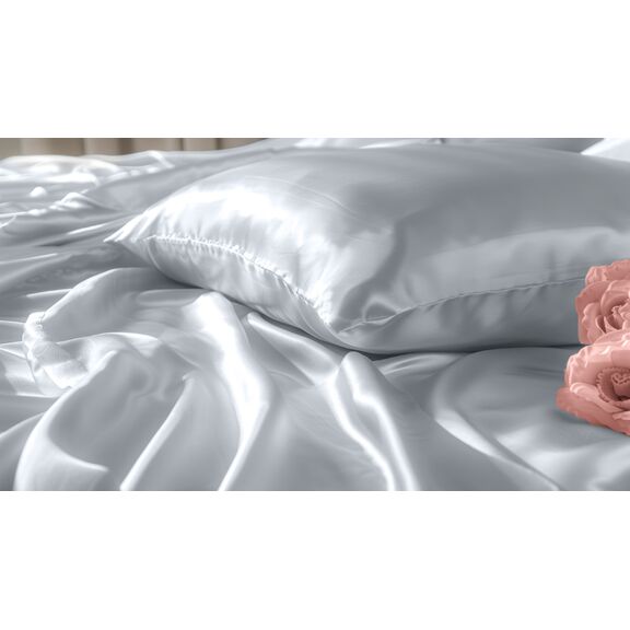 Μεταξωτή Μαξιλαροθήκη Beauty Sleep Silver 50x70 Feel and Touch  100% Mulberry Silk