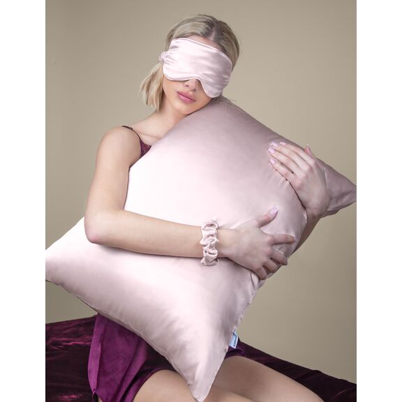 Μεταξωτή Μαξιλαροθήκη Beauty Sleep Pudra 50χ70 Feel and Touch  100% Mulberry Silk