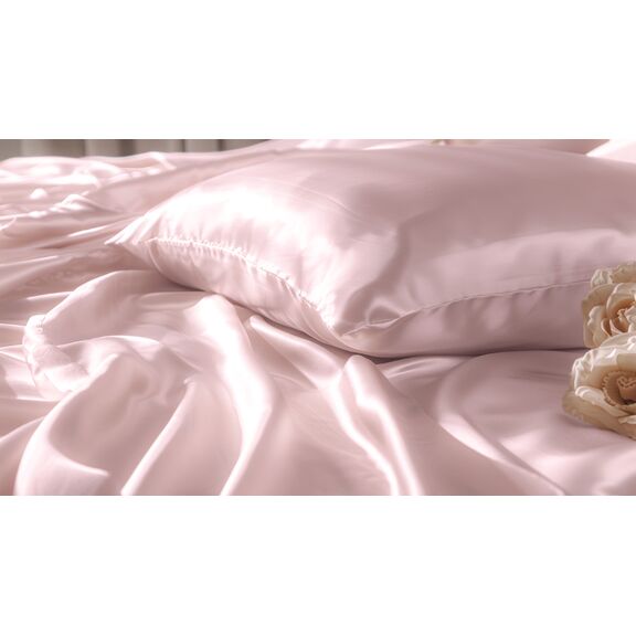 Μεταξωτή Μαξιλαροθήκη Beauty Sleep Pudra 50χ70 Feel and Touch  100% Mulberry Silk