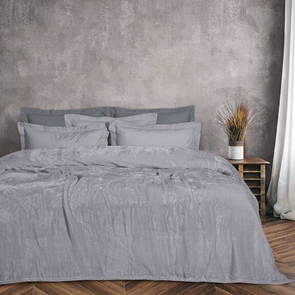 Das Home Κουβερτα Velour Monh 1342 Γκρι