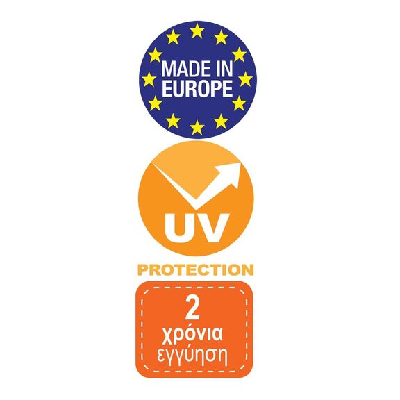 Lara Πολυθρόνα pro Dining Στοιβαζόμενη, alu Silver, pp - uv Protection Απόχρωση Εκρού σετ 40 τμχ