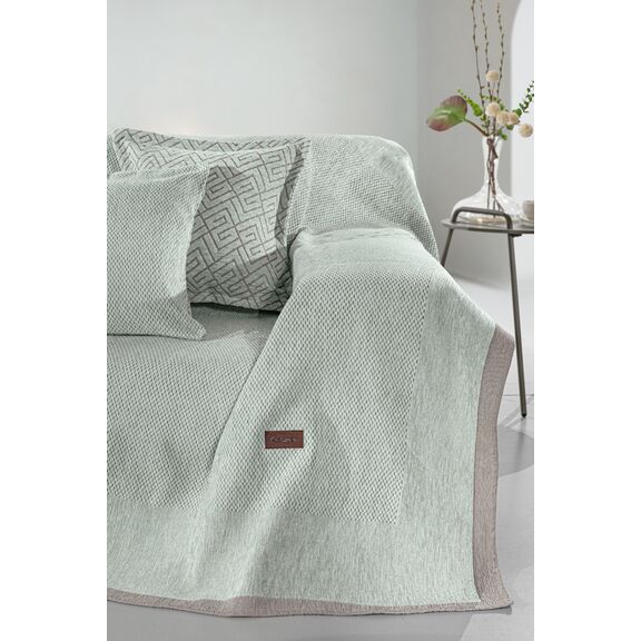 Ριχτάρι Καναπέ Central Mint (Τετραθέσιος) 180x350 guy Laroche  37% Cotton-21%polyester-42% Acrylic