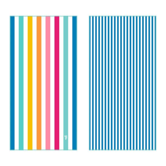 Πετσέτα Θαλάσσης med 07 (1+1) Feel and Touch  83% Polyester - 17% Polyamide