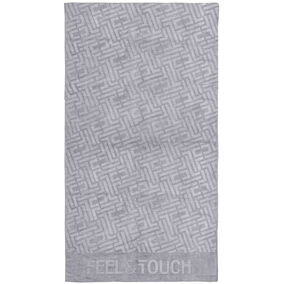 Πετσέτα Θαλάσσης Icon Titanium 90x170 Feel and Touch  88% Polyester - 12% Poliammide