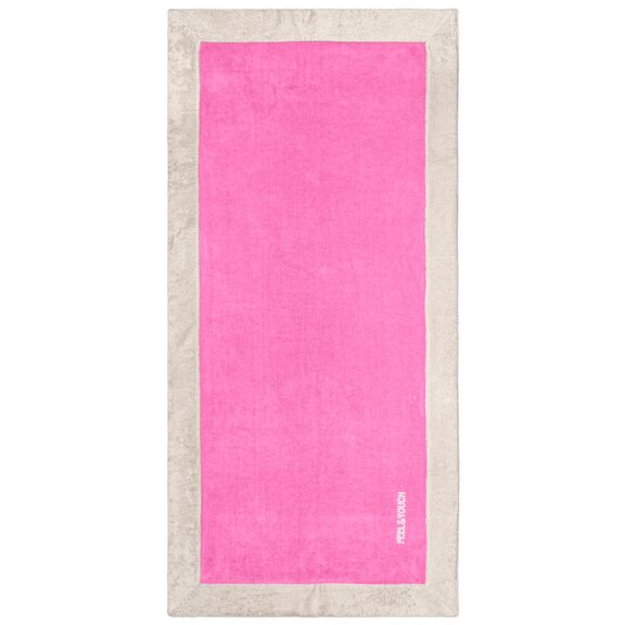 Πετσέτα Θαλάσσης Caribbean Pink 80x170 Feel and Touch  60% Cotton - 40% Polyester
