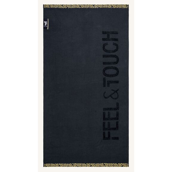 Πετσέτα Θαλάσσης Sunny Black Feel and Touch  100% Cotton