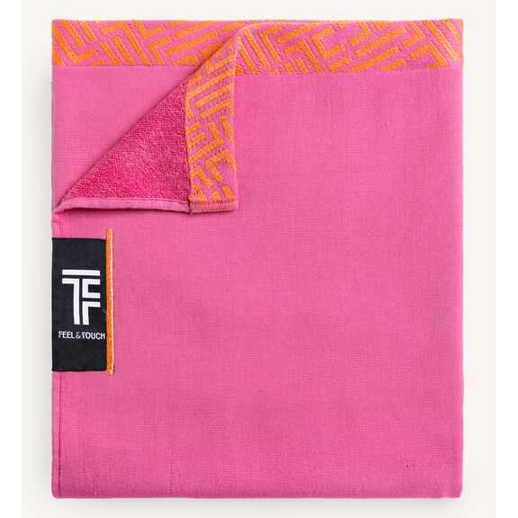 Πετσέτα Θαλάσσης Sunny Fuchsia Feel and Touch  100% Cotton