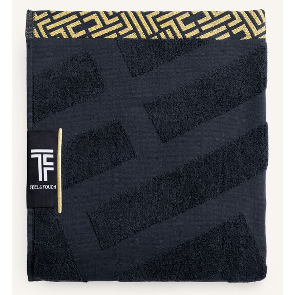 Πετσέτα Θαλάσσης Fresh Black Feel and Touch  100% Cotton