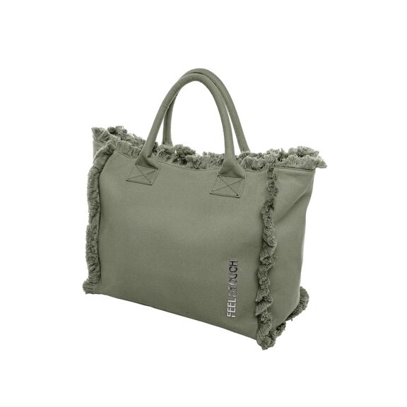 Τσάντα Ώμου Caribbean Khaki Feel and Touch  100% Cotton