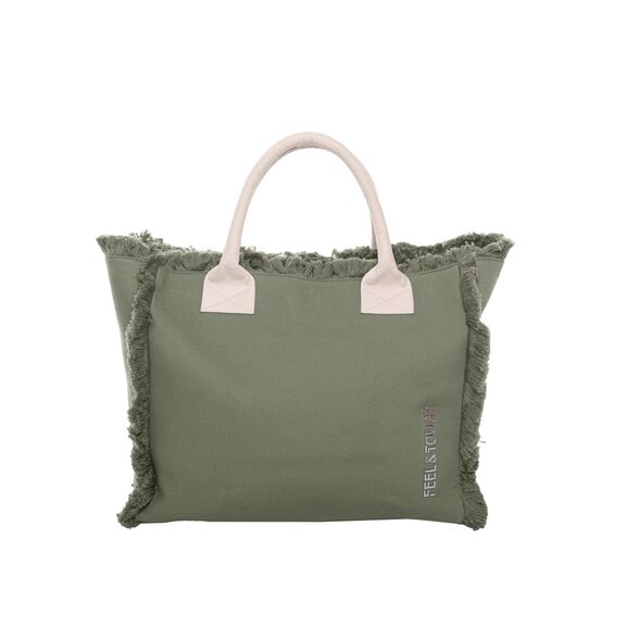 Τσάντα Ώμου Caribbean Khaki - Ammos Feel and Touch  100% Cotton
