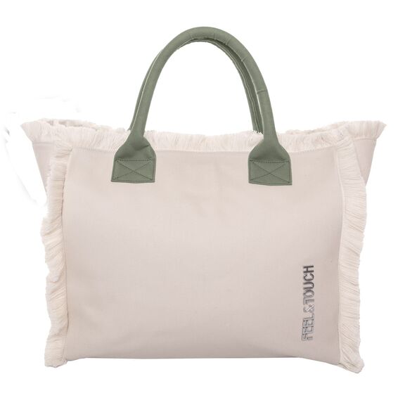 Τσάντα Ώμου Caribbean Ammos - Khaki Feel and Touch  100% Cotton
