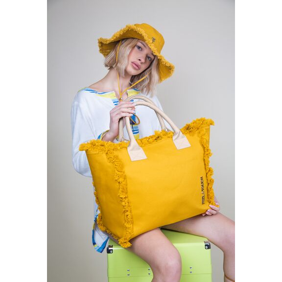 Τσάντα Ώμου Caribbean Mustard - Ammos Feel and Touch  100% Cotton