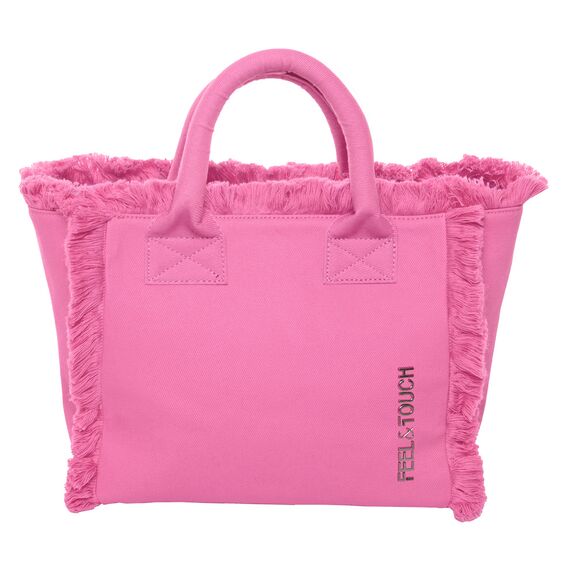 Τσάντα Χειρός Caribbean Pink Feel and Touch  100% Cotton
