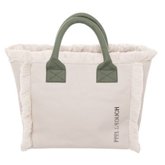 Τσάντα Χειρός Caribbean Ammos - Khaki Feel and Touch  100% Cotton