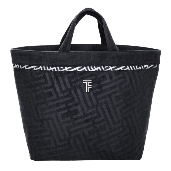 Τσάντα Παραλίας Icon Black Feel and Touch  88% Polyester - 12% Poliammide