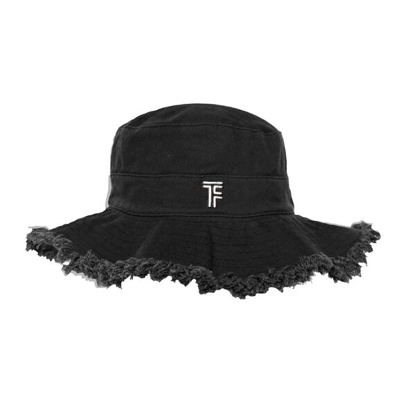 Καπέλο Παραλίας Caribbean Black Feel and Touch  100% Cotton