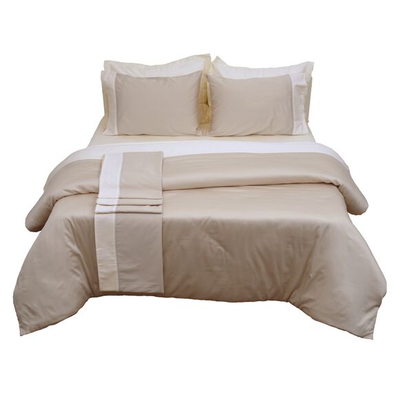 Κουβερτώριο δύο Όψεων Υπέρδιπλο 220x240 Luxury Bicolour Beige/ivory