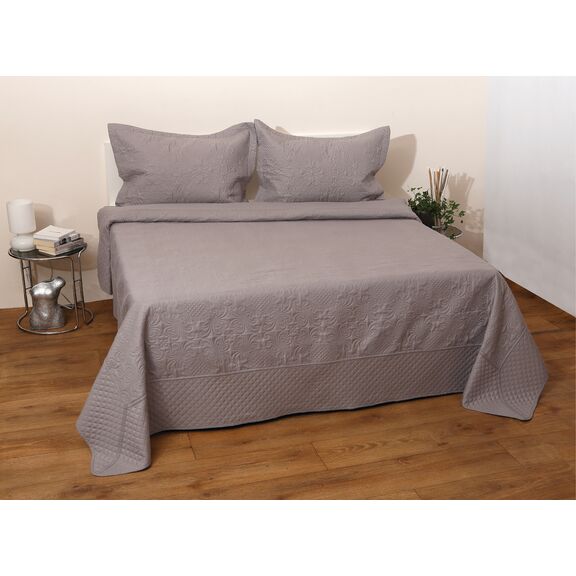 Σετ Κουβερτώριο Υπέρδιπλο 220x240 Olivia Grey