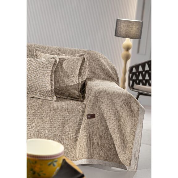 Ριχτάρι Καναπέ Central Taupe (Διθέσιος) 180x250 guy Laroche  37% Cotton-21%polyester-42% Acrylic