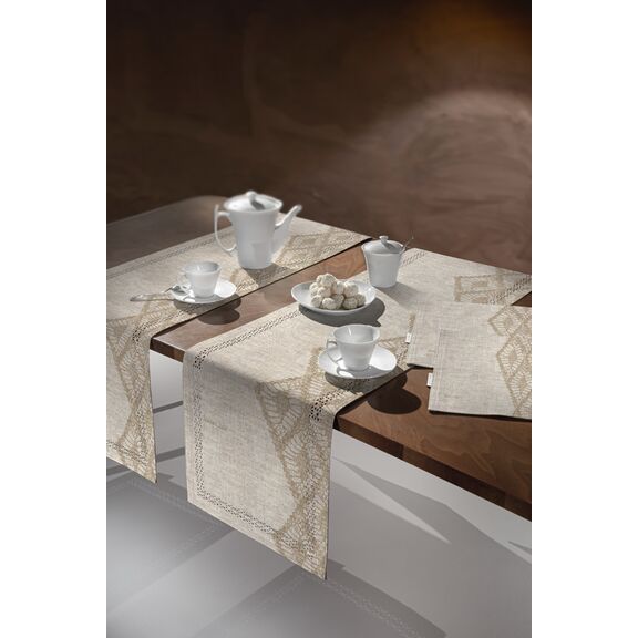 Τραβέρσα 2032 Natural Laser cut 40x160 Saint Clair  100% Polyester