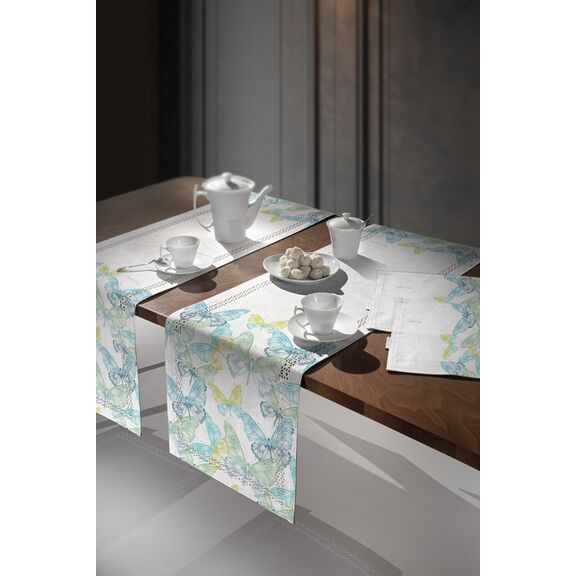 Τραβέρσα 2037 Aqua Laser cut 40x160 Saint Clair  100% Polyester