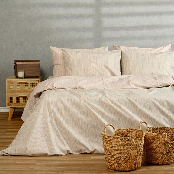 Σετ Σεντονια Υπερδιπλα (λ) Nika Ecru/beige Casual Line (160χ200+32)(λ)