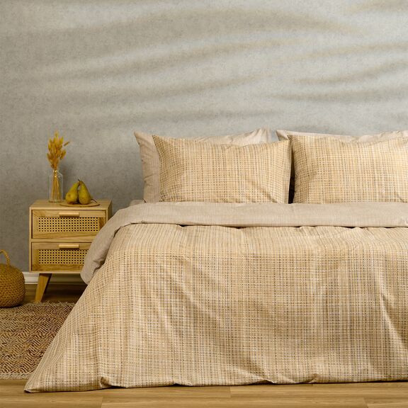 Παπλωματοθηκη Μονη Mateo Beige Casual Line (165x245)