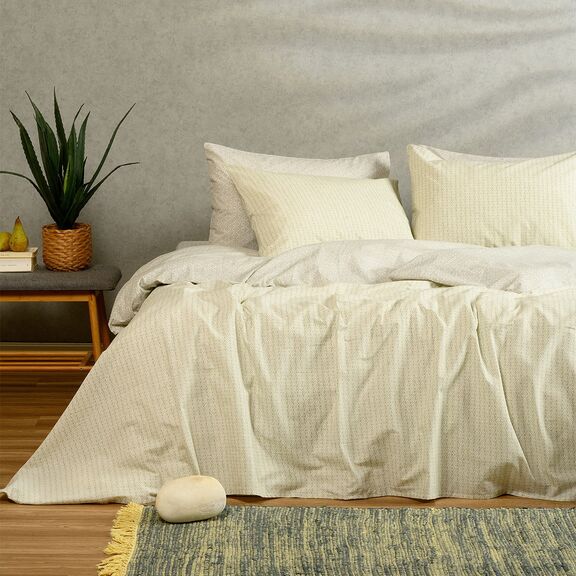 Σετ Σεντονια Υπερδιπλα (λ) Layla Pastel Aqua Casual Line (160χ200+32)(λ)
