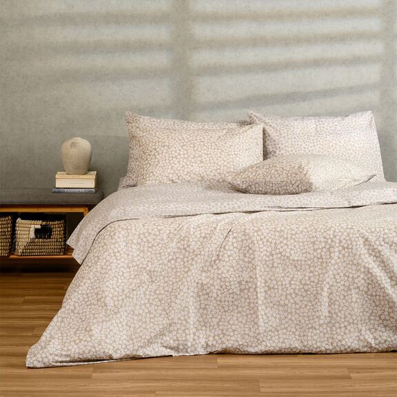 Παπλωματοθηκη Υπερδιπλη Olga Beige Ultra Line (225x245)